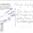 La carta postal que recibí del grupito de los canarios muy simpáticos que pasaron su estancia en Praga conmigo la última semana de septiembre del 2011