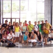 Grupo Lidia de Canarias - delante del géiser en la ciudad balnearia - Karlovy Vary agosto 2007