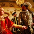 Los cortesanos de la corte del Rodolfo II bailando los bailes cort�ses renacentistas