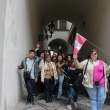 Con amigos viajeros bajando por el Barrio Peque�o hac�a el Ni�o Jes�s de Praga, fin del abril de 2014