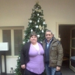 Karol�na con Santi, gu�a acompa�ate de Valencia, que vino a Praga a descansar y disfrutar los mercadillos navide�os y toda su atmosfera de La  Navidad. Delante del arbolito de Navidad en el hotel Barcelo Old Town el 14 de diciembre de 2017